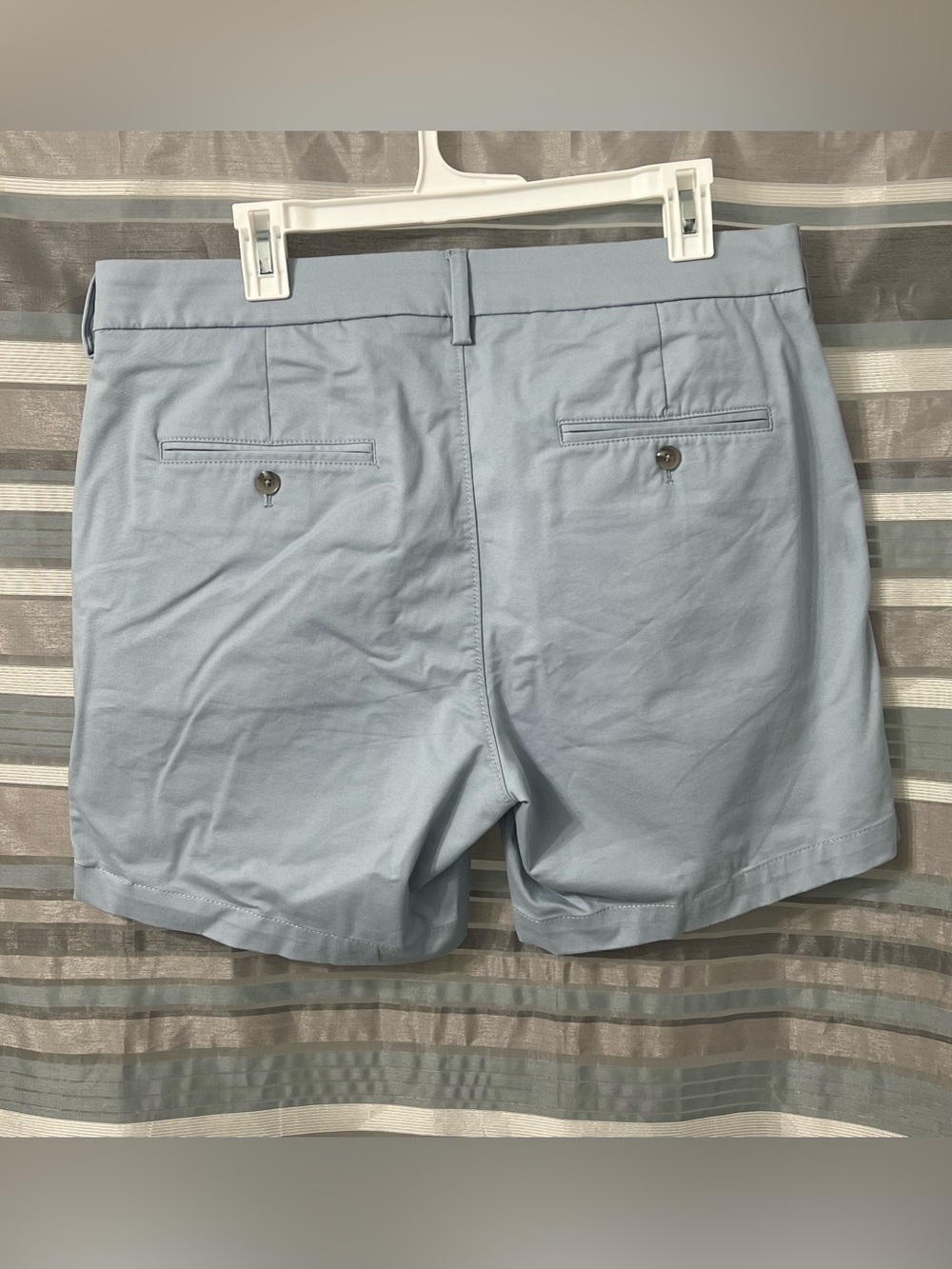 Express Light Blue Men's Stretch Chino Shorts - Picture 2 of 12